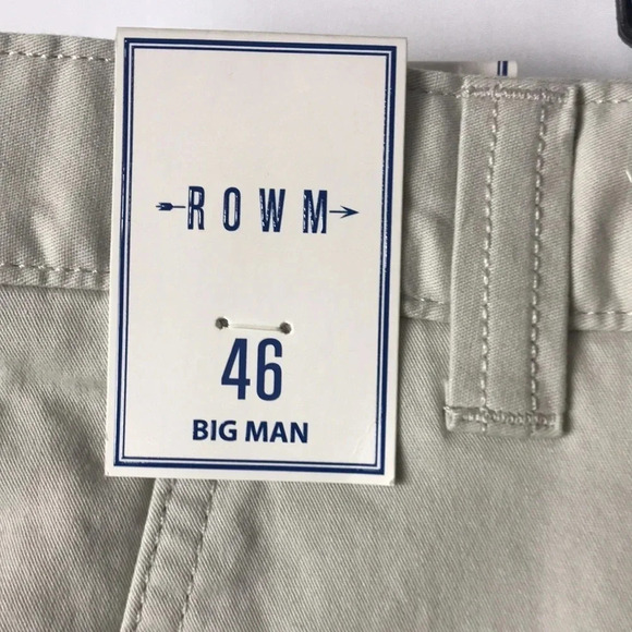 NWT ROWM MEN SZ 46 KHACKI CARGO SHORTS  9” INSEAM - Picture 5 of 12